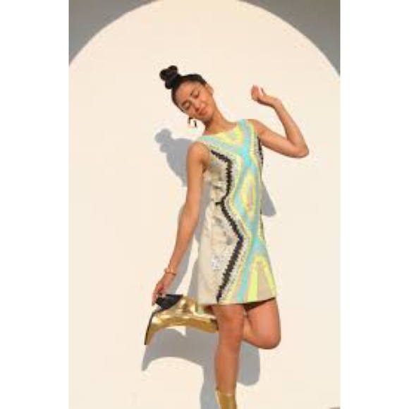 Harper | Boho Aztec Beaded Embroidered Shift Dress - Picture 2 of 12